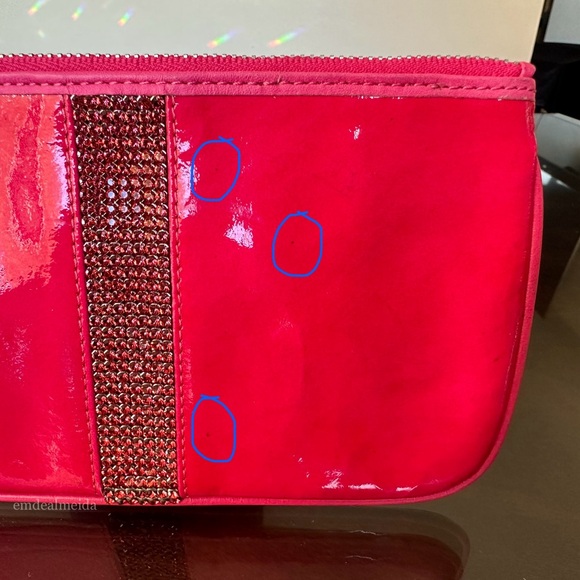 Swarovski Crystal Neon Pink Wristlet Purse Wallet Handbag Clutch - Picture 7 of 8